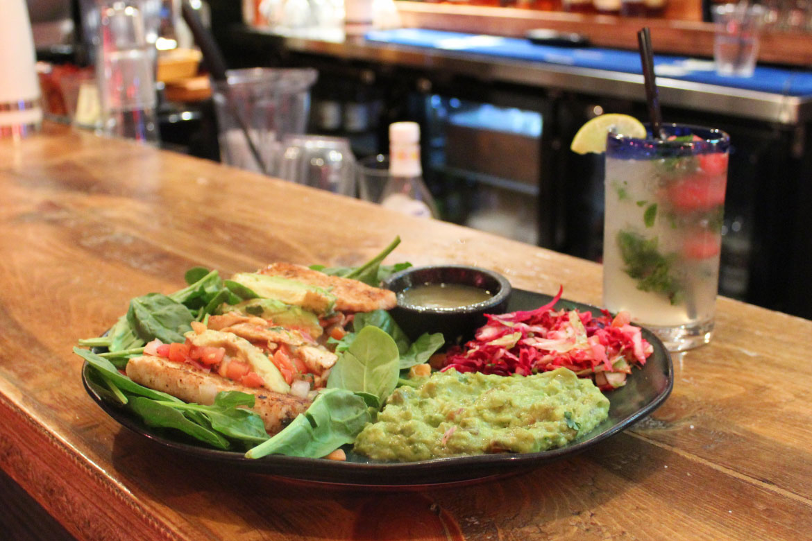 Mahi Mahi with Guacamole and Habanero Red Onions