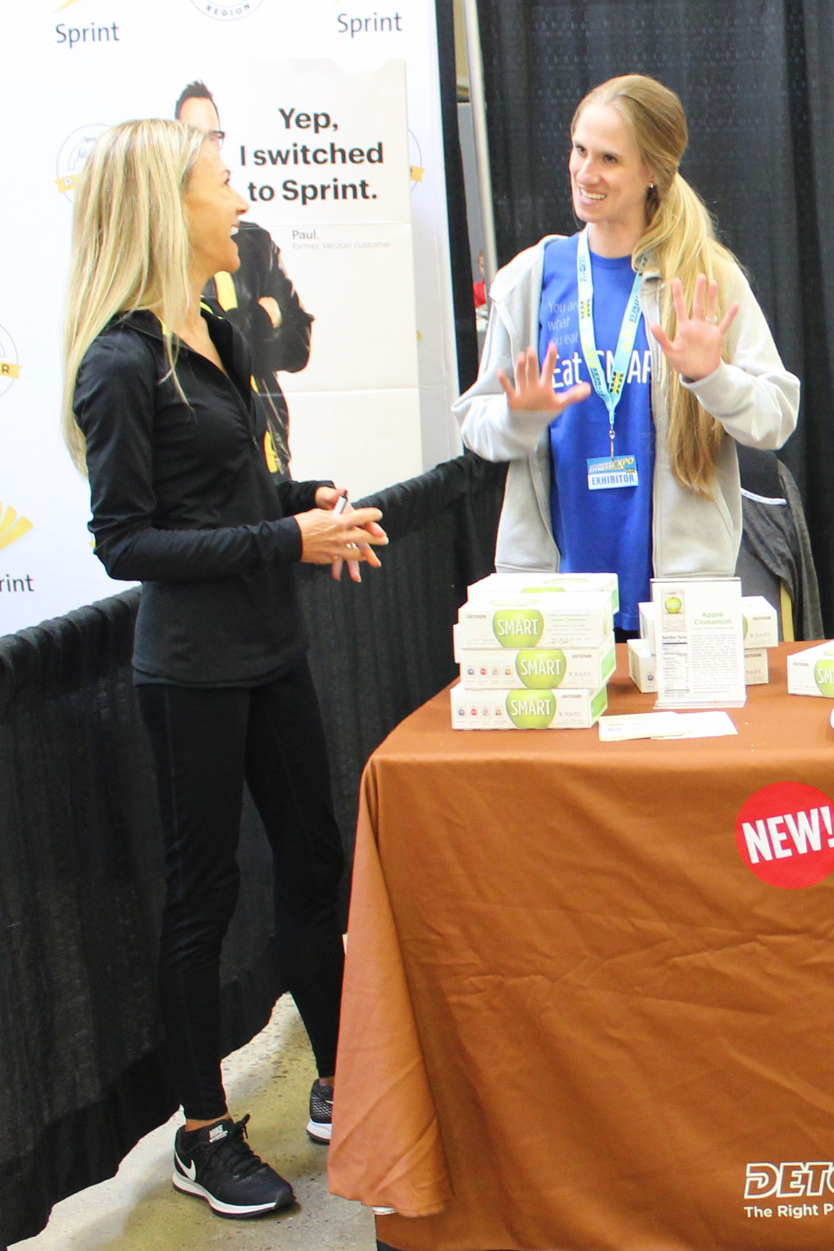 Fitness Experts at the Sprint and Detour SMART Bar Pavilions at a Health and Fitness Expo