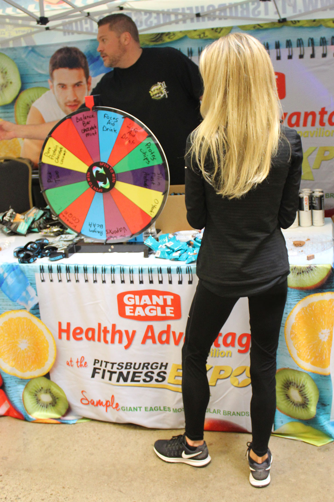 Deba Wilson at the Healthy Advantage Pavilion at the Pittsburgh Fitness Expo