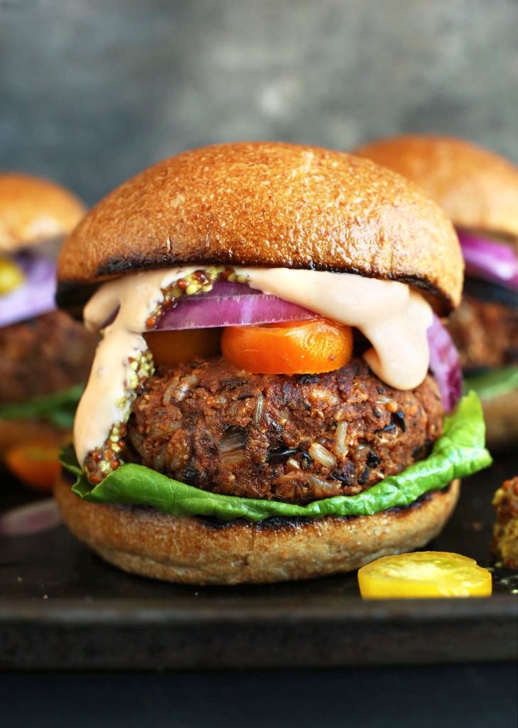 Easy Grillable Veggie Burger with a Toasted Bun