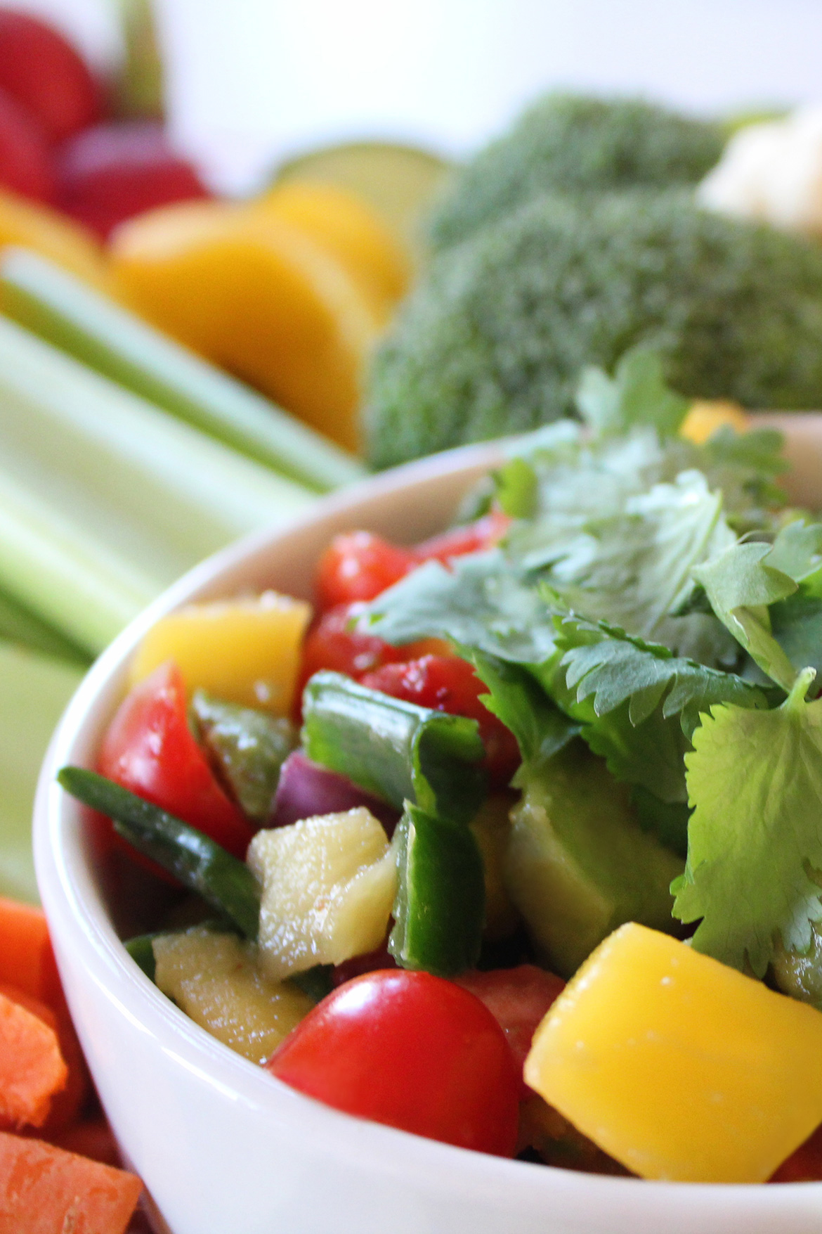 Healthy and Fresh Mango Salsa Recipe and Vegetables